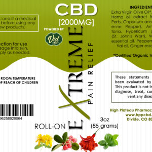 Extreme Pain Relief - Roll On 2000mg 3oz bottle