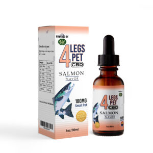 4 Legs CBD Pet Tincture - Salmon Flavor - 180mg X-Large Pet Anxiety, Pain, Overall health.